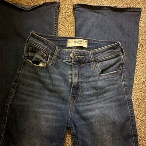 Hollister Women's Dark Blue Flare Jeans